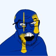 angry british cheshire england flag flag:cheshire glasses hair looking_at_you mustache open_mouth soyjak stubble sword teeth united_kingdom variant:feraljak wheat // 1500x1500 // 258.1KB