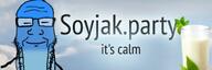 calm cloud meta:banner milk sky soy soy_milk soyjak soyjak_party text variant:markiplier_soyjak // 300x100 // 34.2KB