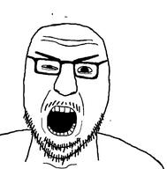 angry glasses mustache open_mouth soyjak stubble the_frustrated_gamer variant:wheatonjak youtube // 708x720 // 83.0KB