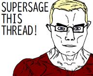 blond blue_eyes looking_at_you red_shirt subvariant:muscular_chud supersage text variant:chudjak // 800x648 // 39.4KB