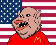amerimutt flag:united_states mcdonalds obese subvariant:impish_amerimutt variant:impish_soyak_ears // 404x321 // 79.3KB