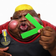 ai_but_not_completely_ai_doe arrow award big_lips big_nose black_skin blond blush character:hunky clothes ext=mp4 eyebrows fat greentext hair meta:ai_generated open_eyes realistic series:fusionjaks subvariant:branigger subvariant:fat_alicia subvariant:hunky_twink_sex_machine variant:alicia variant:brandon video white_background // 560x560, 6s // 1.7MB