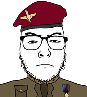 army beret british glasses medal paratrooper soldier stubble variant:uncjak white_background // 900x1000 // 26.5KB