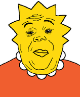 eyelashes fat forehead_lines forehead_wrinkles hair kid lisa_simpson looking_at_you no_background pearl pearl_necklace the_simpsons transparent_background variant:alicia yellow_skin // 592x720 // 29.9KB