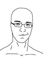 bald chud closed_mouth glasses patrick_crusius smile smug soyjak subvariant:smug_patrick template traced transparent_background // 768x1024 // 27.5KB