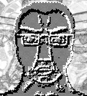 chud chuddy distorted embedded_'o le_pol_face monochrome pixel_art subvariant:chuddy variant:chudjak // 481x535 // 131.1KB