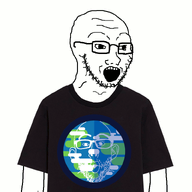 2soyjaks animated arm clothes earth glasses inverted kurzgesagt open_mouth science soyjak stubble tshirt variant:nojak variant:soyak youtube // 800x800 // 205.6KB