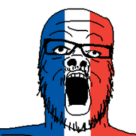 country flag france glasses mustache open_mouth soyjak stubble variant:a24_slowburn_soyjak // 454x520 // 8.0KB
