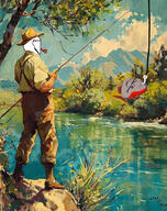 art ear fish fishing glasses hook op_is_a_retarded_lazy_faggot_for_not_tagging_his_own_shit smoke smoking smoking_pipe stubble teeth variant:blogjack variant:smugjak // 541x682 // 553.2KB