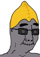button_eyes doll doll_(user) glasses grey_skin lemon lemon_(user) self_insert smile stitches variant:chudjak // 483x682 // 10.9KB