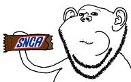 arm bite chewing chocolate closed_mouth crumbs ear eating hand holding_object looking_at_you raised_eyebrow shit_nobody_cares_about shitnobodycaresabout snca snickers stubble variant:impish_soyak_ears wrapper // 1724x1080 // 237.8KB