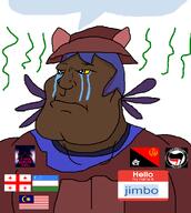 anarchism anarcho-communism antifa communism crying flag:anarcho-communism flag:georgia_(country) flag:malaysia flag:transgender_pride_flag flag:uzbekistan georgia hammer_and_sickle hello_my_name_is_(sticker) jimbo_(namefag) malaysia meta:revjak nigger niko_(oneshot) oneshot shitskin slopjak speech_bubble stink_lines subvariant:mexiaryan text tranny troon uzbekistan variant:meximutt yellow_sclera // 886x987 // 108.0KB