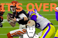 aaron_donald american_football bald california cincinnati cincinnati_bengals closed_eyes closed_mouth clothes glasses hat helmet irl_background its_over joe_burrow logo los_angeles los_angeles_rams loss nfl ohio player sack sad stubble subvariant:neutralplier super_bowl super_bowl_LVI text variant:markiplier_soyjak white_skin // 2252x1501 // 5.4MB