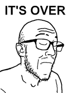 artist:pakistani_coal_miner closed_eyes closed_mouth ear glasses its_over neutral sad stubble text transparent_background variant:esam // 443x574 // 11.5KB