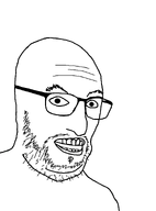 glasses open_mouth stubble teeth template variant:cluumjak // 704x949 // 19.5KB