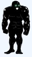 black_skin buff glowing_eyes muscles open_mouth subvariant:soyak_(crazed) teeth thougher variant:soyak // 800x1400 // 94.6KB