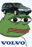 amphibian bald car closed_mouth clothes fixed frog green_skin lips looking_at_you nas nas:pepe pepe_the_frog series:pepe_hat transparent_background tshirt volvo volvo_960 // 1008x1479 // 499.2KB
