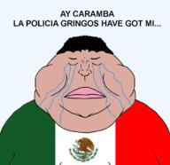 ay_caramba closed_eyes closed_mouth fat flag:mexico hair obese sad soyjak subvariant:meximutt_front2 tear text variant:meximutt // 1105x1068 // 189.3KB