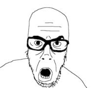 glasses open_mouth soyjak stubble variant:unknown // 581x541 // 35.1KB