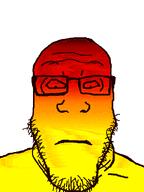 autumn face glasses gradient looking_down scared soyjak stubble subvariant:neutralplier variant:markiplier_soyjak warm // 600x800 // 13.9KB autumn face glasses gradient looking_down scared soyjak stubble subvariant:neutralplier variant:markiplier_soyjak warm // 600x800 // 13.9KB