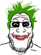 crazed dc_comics green_hair joker_(dc) makeup variant:markiplier_soyjak // 600x800 // 113.9KB