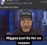 ascence_(user) brown_skin cap closed_mouth clothes dr_phil eyebrows facebook fnf_pedo glasses hat hoodie irl irl_background lie lips looking_at_you meme meta:namefags mustache nose screenshot series:cyborg_from_2050 series:esl_pedo_league shitskin stubble subvariant:chudplier text variant:markiplier_soyjak wrinkles yellow_sclera // 748x717 // 427.3KB