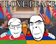 armenia azerbaijan blond blue_eyes caucasus donald_trump friendship happy hugging i_love_peace ilham_aliyev nikol_pashinyan orange_skin peace tan_skin variant:cobson variant:feraljak white_eyes white_skin // 2672x2100 // 2.7MB