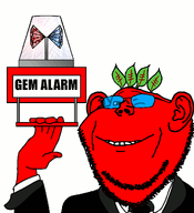 beetroot broot clothes gem gem_alarm gem_alert hand red_skin series:brootmoji smile stubble suit tinted_glasses variant:impish_soyak_ears wink // 1070x1172 // 293.9KB