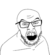 bald forehead_lines glasses gums looking_at_you mustache nose open_mouth stubble teeth transparent_background variant:feraljak white_skin // 820x900 // 75.0KB