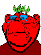 angry beetroot bloodshot_eyes broot broot_(user) closed_mouth crying glasses leaf looking_at_you red_eyes red_skin remake seething stubble variant:impish_soyak_ears // 598x800 // 26.6KB