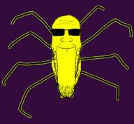bug chin closed_mouth glasses glowing meta:tagme smile spider stubble sunglasses trend:glowie variant:markiplier_soyjak yellow // 511x471 // 96.5KB