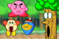 4soyjaks angry artist:histlebub blue_sclera blushing closed_mouth full_body glasses king_dedede kirby nintendo objectsoy open_mouth pink_skin smile soyjak stubble subvariant:chudjak_front tongue tree variant:chudjak variant:impish_soyak_ears variant:markiplier_soyjak video_game waddle_dee whispy_woods // 900x600 // 243.6KB
