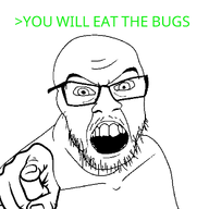 angry bald glasses greentext hand open_mouth pointing soyjak stubble text variant:feraljak white_background white_skin // 1500x1500 // 49.0KB