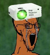 angry bald big_eyebrows bloodshot_eyes brap brap_projector_9000 brown_skin cope_projector_9000 crying fart glasses large_eyebrows looking_to_the_right mexico o_algo open_mouth projection projector smell soyjak spanish_text stretched_chin stretched_mouth stubble subvariant:soyak_34 tear transparent_background variant:soyak // 640x700 // 298.9KB