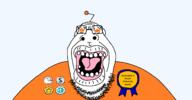 angry antenna award beard big_lips glasses hippopotamus orange_eyes reddit reddit_gold reddit_platinum reddit_silver reddit_wholesome snoo soyjak variant:hippojak // 2326x1211 // 115.6KB