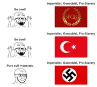 3soyjaks flag flag:nazi_germany flag:ottoman_empire flag:roman_empire flag:turkey flag:turkiye nazi_flag nazi_germany nazism ottoman_empire roman_empire turkish_flag turkiye variant:excited_soyjak variant:soyak // 1488x1352 // 241.2KB