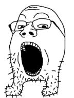 among_us foot full_body glasses hairy leg monster open_mouth short soyjak stubble variant:gapejak video_game // 600x800 // 28.7KB