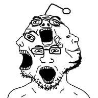 4soyjaks antenna ear glasses merge open_mouth redraw soyjak stubble variant:a24_slowburn_soyjak variant:impish_soyak_ears variant:soyak variant:unknown // 474x474 // 9.7KB