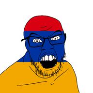 angry armenia country flag glasses jacksepticeye looking_at_you mustache open_mouth soyjak stubble teeth variant:feraljak youtube // 1500x1500 // 22.2KB