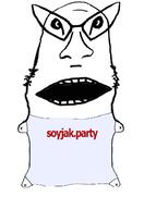 glasses open_mouth soyjak soyjak_party stubble text variant:weirdson // 955x1389 // 211.6KB