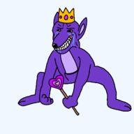 angry animal bloodshot_eyes bouncelia clenched_teeth crown crying ear furry garten_of_banban heart jewel kangaroo meta:nas meta:op_took_a_photo_of_xer_fursona monkey_dance pouch purple queen_bouncelia staff // 720x720 // 106.8KB