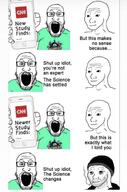4soyjaks cnn doomer glasses holding_object holding_phone i_fucking_love_science iphone open_mouth phone science stubble subvariant:phoneplier subvariant:phoneplier_vertical variant:markiplier_soyjak variant:wojak wojak // 481x725 // 54.7KB