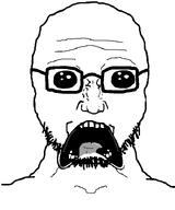 artist:peashooter glasses merge meta:tagme oh_my_god_she_is_so_attractive open_mouth punisher_face series:fusionjaks soyjak stubble subvariant:doctos subvariant:doctos_front subvariant:soyak_front variant:soyak // 600x718 // 16.6KB