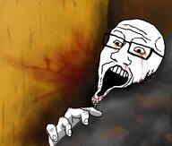 blood compactor crushed crushing dead death final_destination hand looking_to_the_left trash_compactor variant:markiplier_soyjak // 2000x1700 // 2.6MB