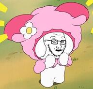 anime low_effort my_melody open_mouth variant:soyak // 562x540 // 112.5KB