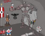 adolf_hitler ak-47 amerimutt angry art black_skin blanket blood brown_skin camouflage clothes cracked crying crying_wojak dead destruction fat future giant gigachud golem gore grey grey_background gun happy_merchant hijab islam israel judaism mecha missile nazism negro redraw refugee robot rocket rocket_launcher sad soyjak statue subvariant:chudjak_front suicide suit swastika trad_wife variant:chudjak variant:el_perro_rabioso variant:feraljak variant:markiplier_soyjak variant:nojak variant:wojak wall // 4714x3778 // 1.1MB