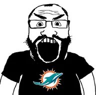 angry balding beard black_shirt careless clothes enthusiast glasses hair logo miami_dolphins national_football_league nfl open_mouth shit_nobody_cares_about shit_nobody_cares_about_enthusiast shitnobodycaresabout snca soyjak subvariant:science_lover text tshirt variant:markiplier_soyjak white_text // 800x789 // 135.0KB