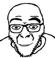 bald eyebrows glasses smile stubble variant:rupturejak white_background white_skin // 413x433 // 18.3KB