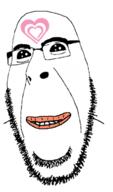 biting_lip distorted girllover glasses lips oh_my_god_she_is_so_attractive pedophile smile soyjak stubble subvariant:hornyson tattoo variant:cobson // 430x733 // 125.4KB
