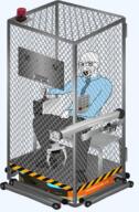 amazon cage claw clothes computer full_body glasses golem joystick lock necktie npc stubble text variant:soyak wage_cage wagie // 777x1180 // 1.4MB